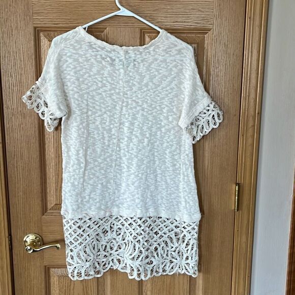 Anthropologie Saturday Sunday Lace Trim Tunic Top Small - Picture 5 of 6